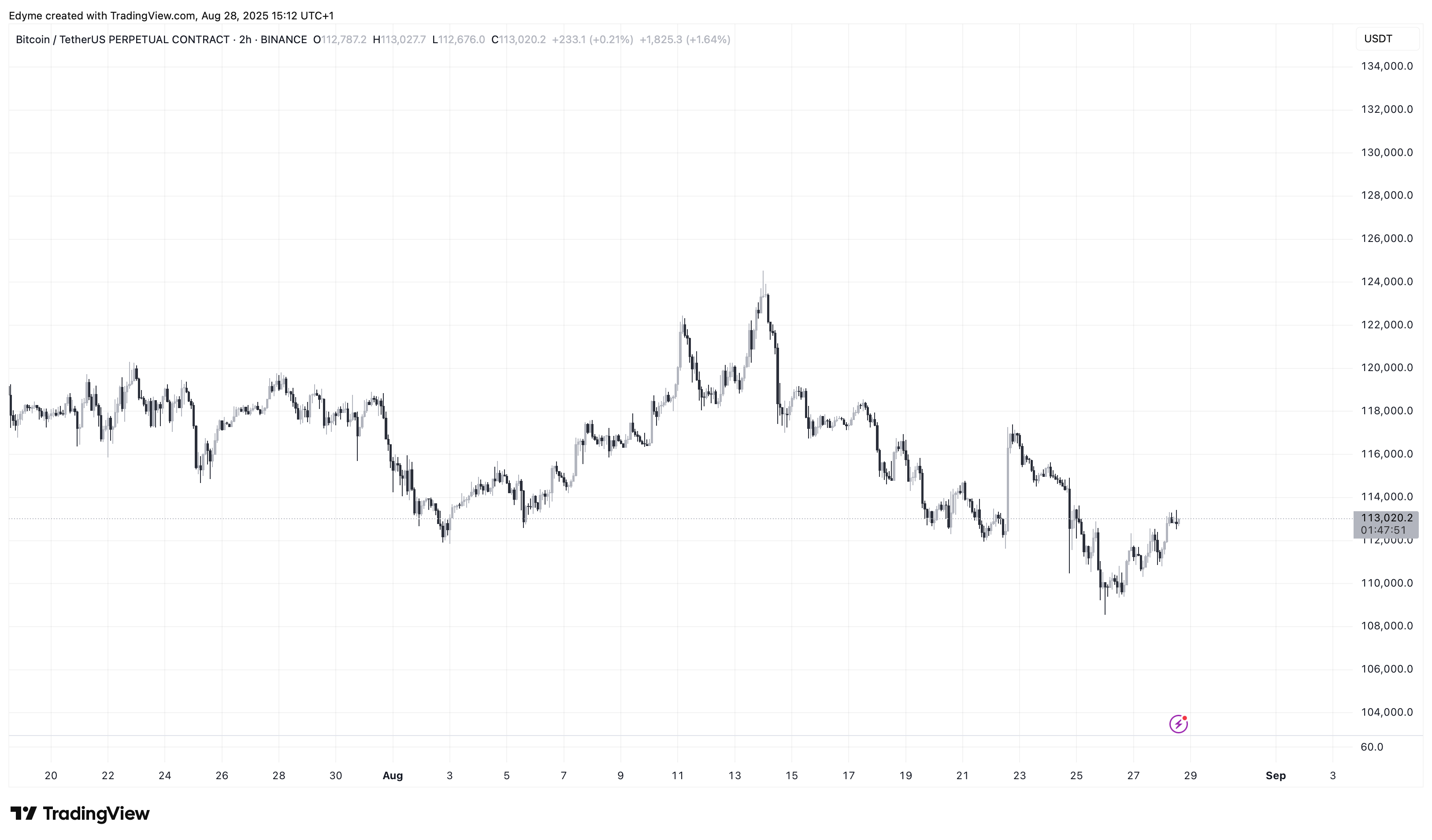 Binance：btcusdt.p edymeによるチャート画像