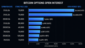 トレーダーらが72,000ドルと80,000ドルのコールを積み上げる中、ビットコインオプションは強気の叫びをあげる