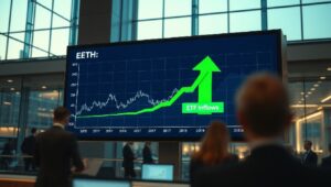 スポットイーサリアムETF、ブラックロック主導で7月20日に3,800万ドルの流入連続記録を伸ばす