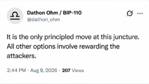 BIP-110 支援者はビットコインマイナーを「解雇」するためにマイノリティチェーンのPoWリセットを計画