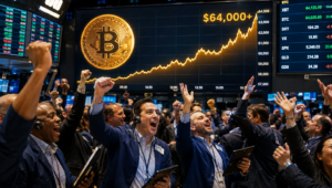 クジラの購入で6万6,000ドルのブレイクアウトが起こり、ビットコインは6万4,000ドルを超えて急上昇