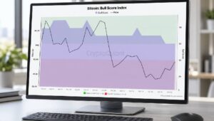 勢いが弱まり、ビットコインブルスコア指数が80から60に低下